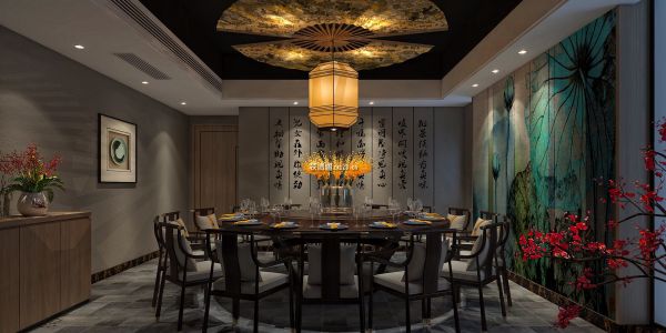 中餐厅现代风格1300㎡设计方案