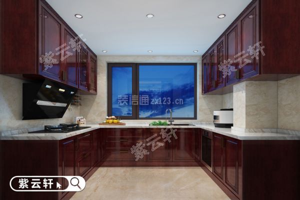 中式别墅装修设计厨房