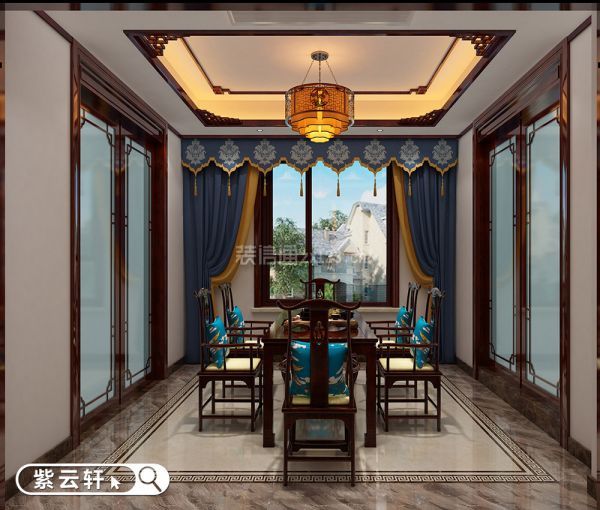 中式别墅装修餐厅