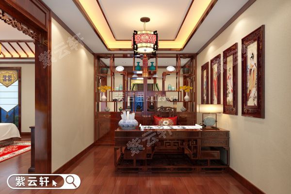 中式住宅书房装修图