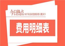 90平米房屋裝修價格大概多少(費用明細表)