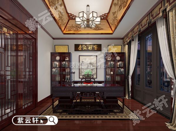 中式别墅设计 书房