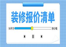 96平方裝修一般需要多少錢,96平方裝修報(bào)價(jià)清單