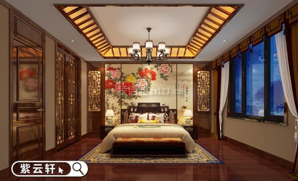 中式古典四合院卧室设计