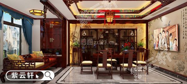 中式别墅装修风格 茶室