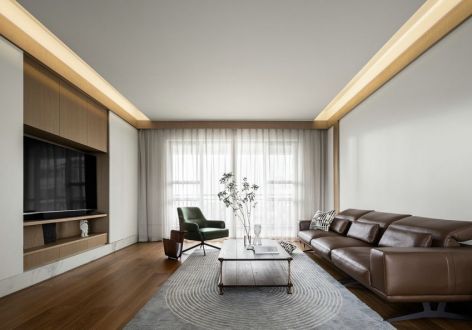 邦泰东湖上院128平简约风格三居室装修案例