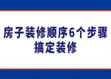 房子裝修順序6個(gè)步驟搞定裝修(附裝修費(fèi)用清單)