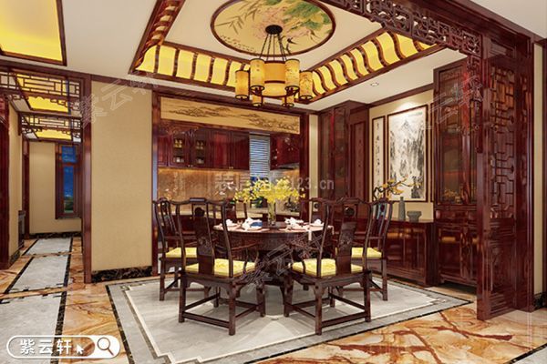 中式装修设计别墅 餐厅