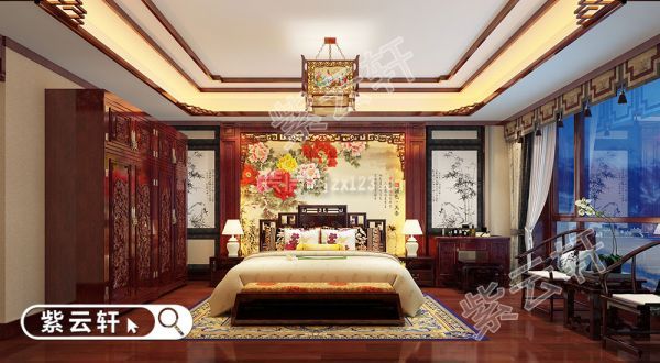 古典中式装修豪宅  卧室