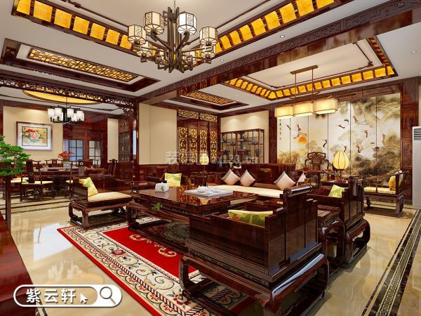 中式豪宅装修 客厅
