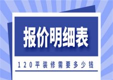 120平裝修需要多少錢,120平裝修報價明細(xì)表