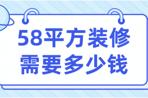 58平方小户型装修设计预算