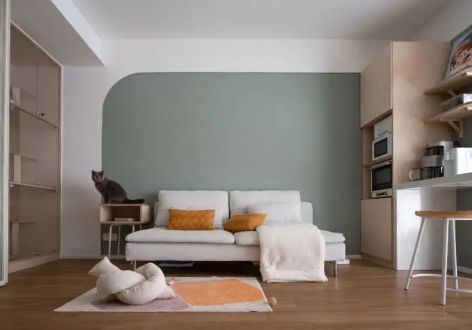 人居东御佲家89平米现代简约两室两厅装修案例
