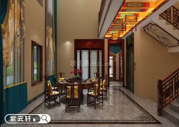 中式别墅装修设计图  餐厅