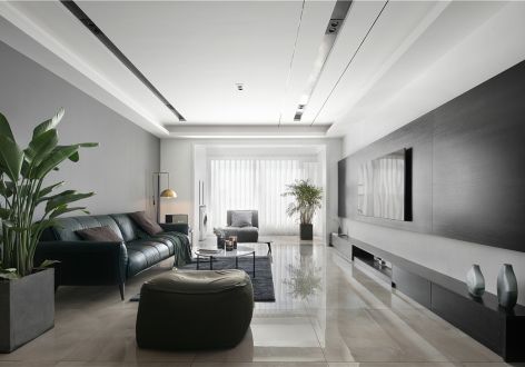 万科翡翠天际102平米现代风格三室两厅装修案例