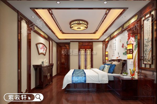 中式豪宅别墅装潢 卧室