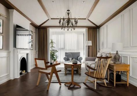 金华豪庭121㎡三居室经典美式装修案例