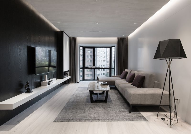 龙湖景粼玖序105平米现代风格三室两厅装修案例