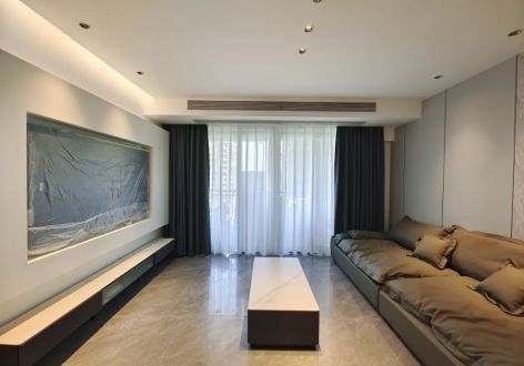 保利叁仟栋95平米现代三居室装修案例