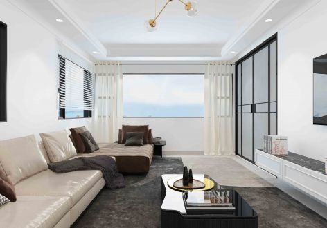 龙城国际108平米现代二居装修案例