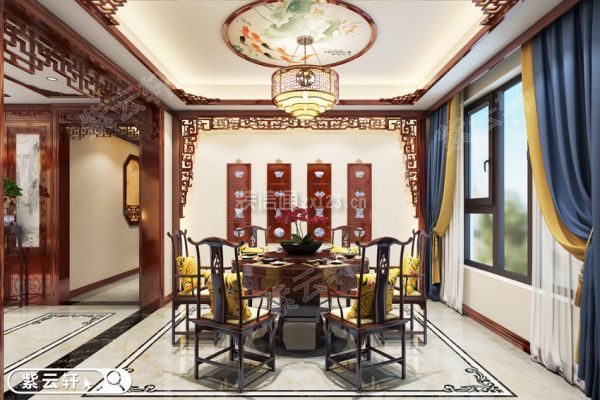 中式别墅装修设计餐厅
