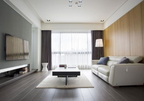 龙湖紫都城124平现代风格三居室装修案例