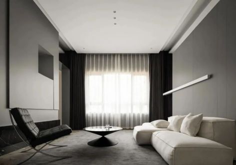 万科新都荟124平米现代风格三室两厅装修案例