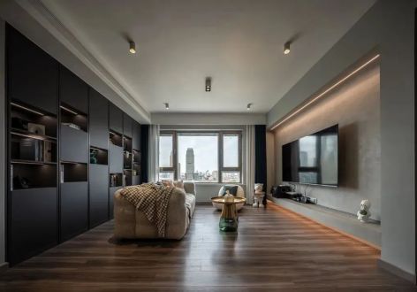 滨海新天地122平米现代风格三室两厅装修案例