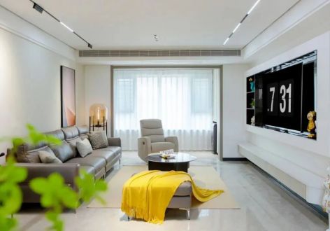 嘉来缤购天地103平米现代风格三室两厅装修案例