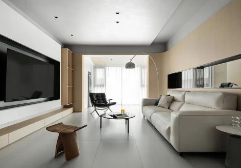 江湾城99㎡现代三居室装修案例