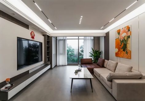 金茂悦98平米现代风格三室两厅装修案例