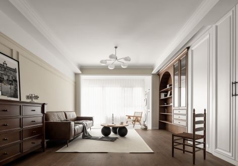 广南星园130平三居室美式风格装修案例