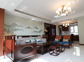 烟台保利爱尚海小区140平米新中式风格装修案例