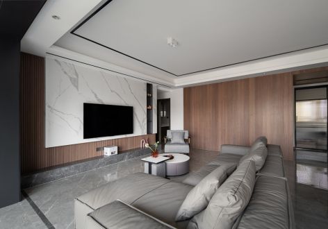 名豪国际C150平四居室现代风格装修案例