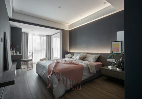 华润·中海·幸福里简约三居室145平米装修案例