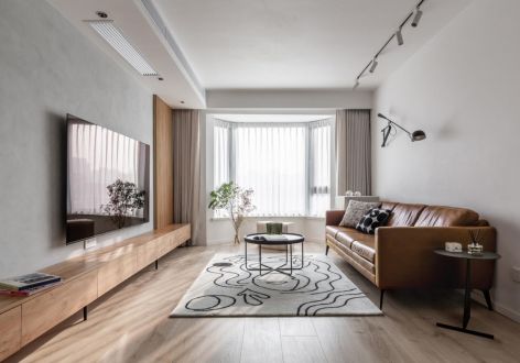 两江国际110㎡二居室现代简约装修案例
