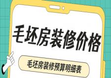 毛坯房裝修預(yù)算明細(xì)表(2024新版報(bào)價(jià)清單)