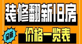 裝修翻新舊房價格一覽表（2024全新報價表）