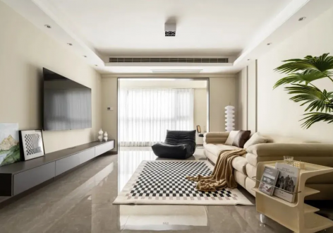 保利观棠和府120㎡三居室现代风格装修案例