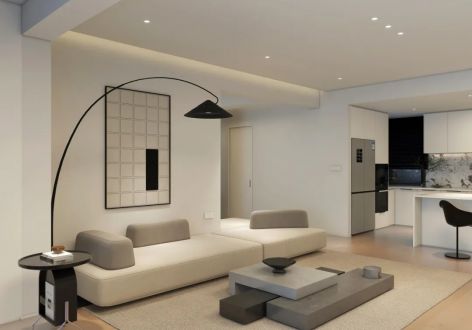 保利云上130㎡三居室现代风格装修案例