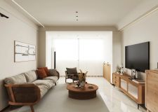 [無錫大業(yè)美家裝飾]98平舊房翻新裝修案例，原木設(shè)計(jì)溫馨舒適!