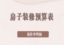 2025房子裝修預算表(報價單明細)