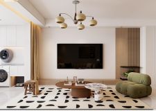 西安魯班裝飾之中海天谷時代118平米原木簡約風格設計裝修案例