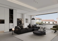 [阜陽(yáng)山水空間裝飾]置地雙清灣140㎡現(xiàn)代風(fēng) | 黑白色經(jīng)典搭配，極簡(jiǎn)設(shè)計(jì)高級(jí)耐看