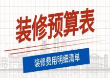 2025年裝修預(yù)算表及費(fèi)用明細(xì)，房屋裝修預(yù)算明細(xì)表格