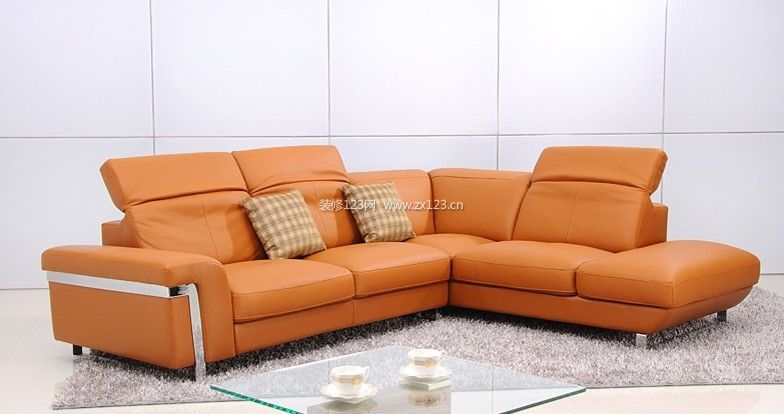 沙发,现代橙色洗浴沙发