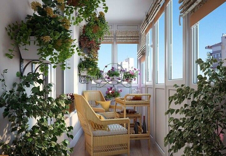 北欧风格精装房阳台花园