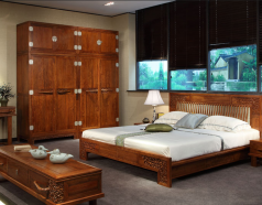 现代简约宽敞的实木家具卧室