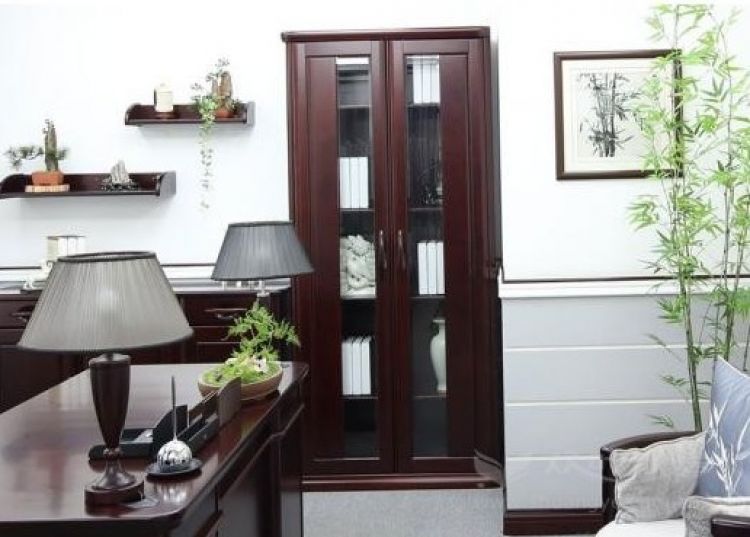 商品信息名称:书柜,紫檀色书柜标签:中式家具 书柜 实木家具 双叶家具