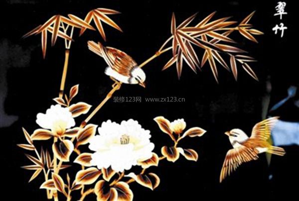 麥秸畫圖片
